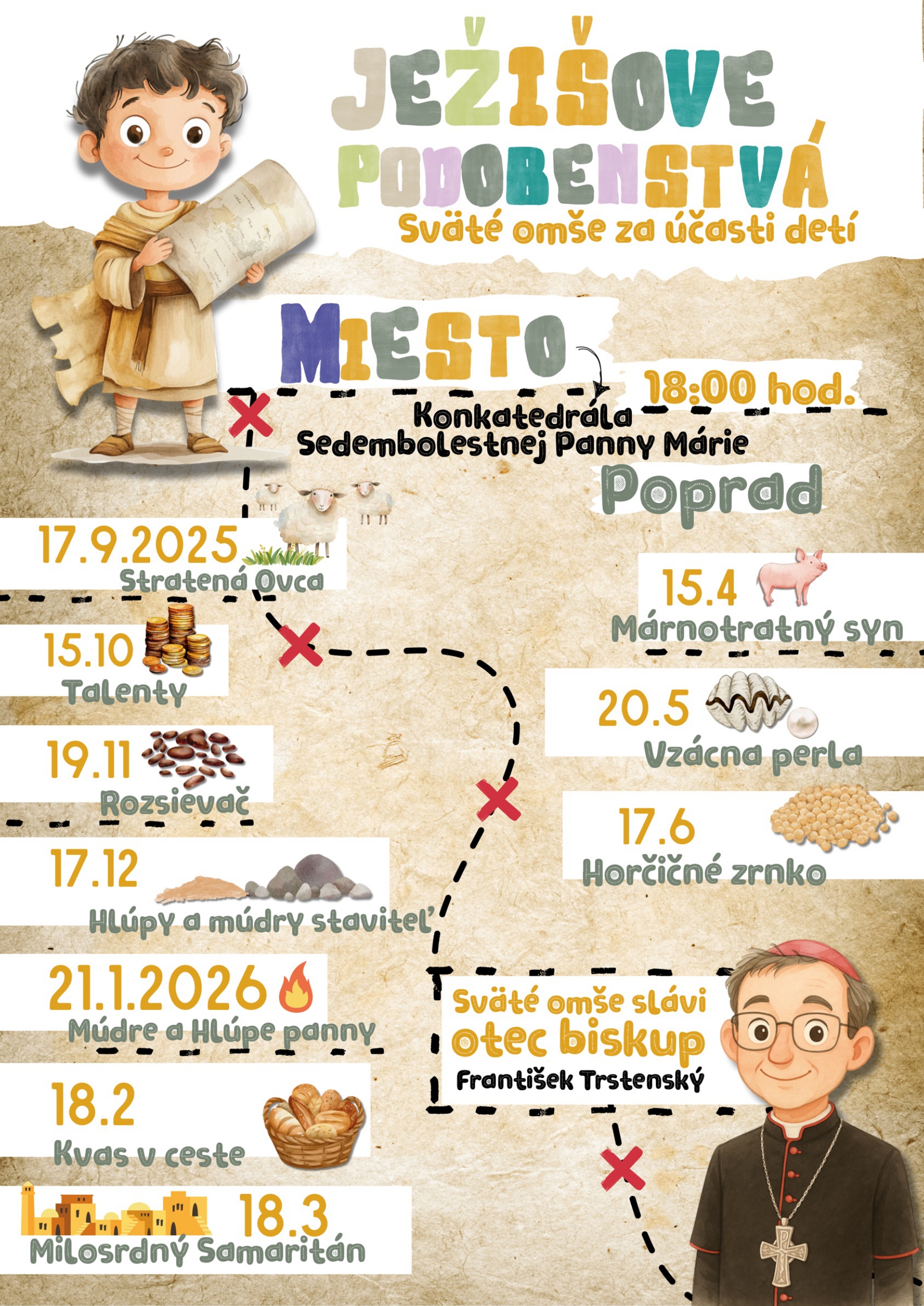 Sväté omše za účasti detí v Poprade