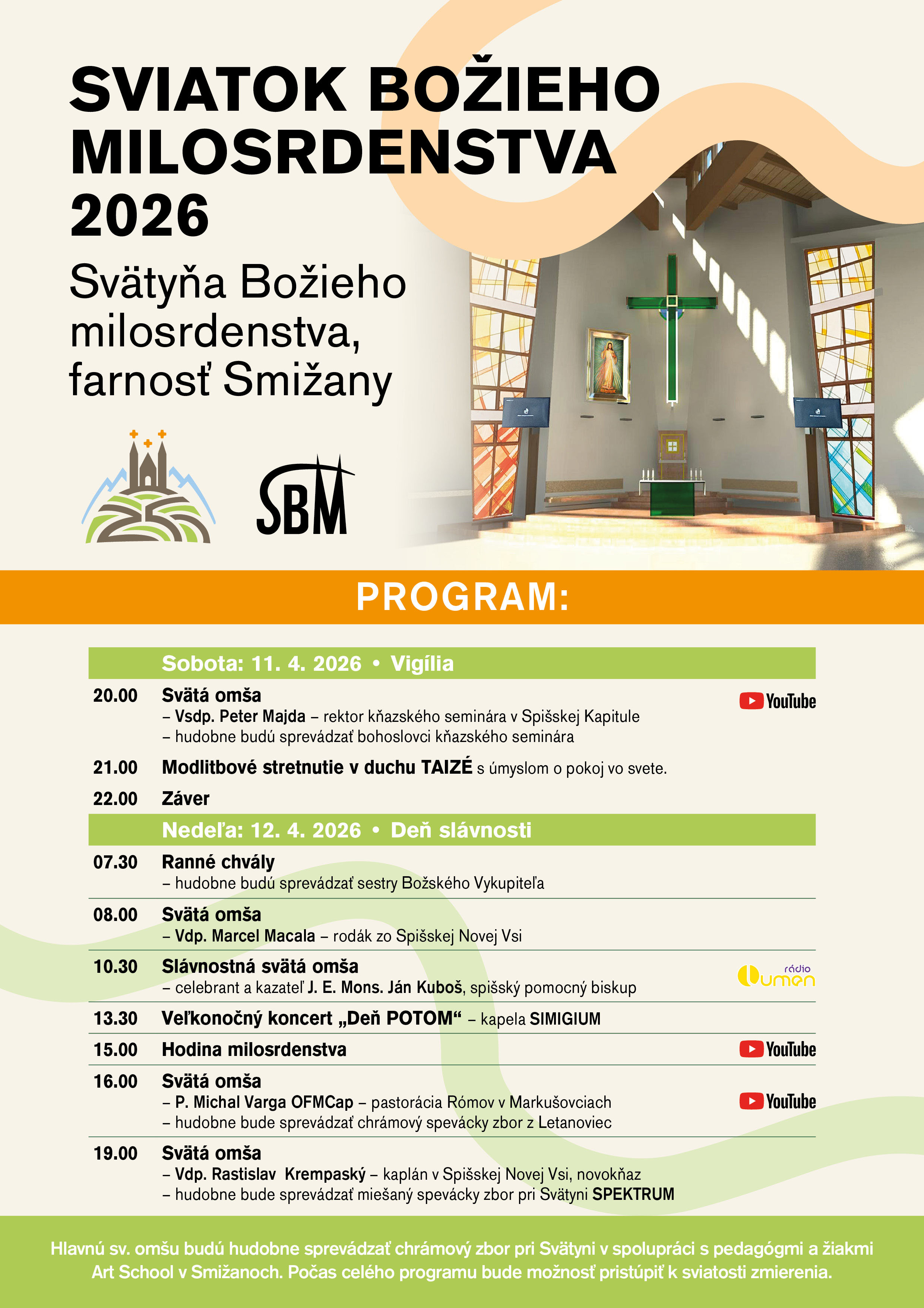 Odpustová slávnosť vo Svätyni Božieho milosrdenstva v Smižanoch