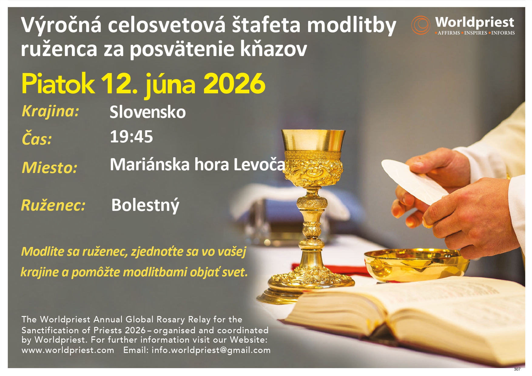 Výročná celosvetová štafetová modlitba 2026