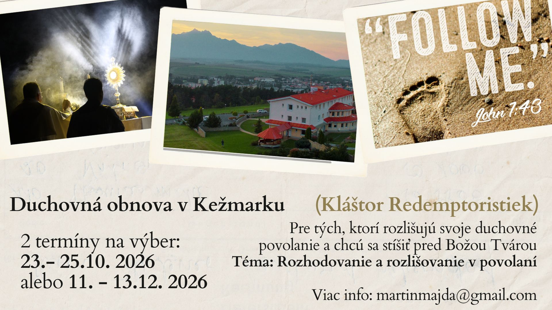 Duchovné obnovy o rozlišovaní povolania