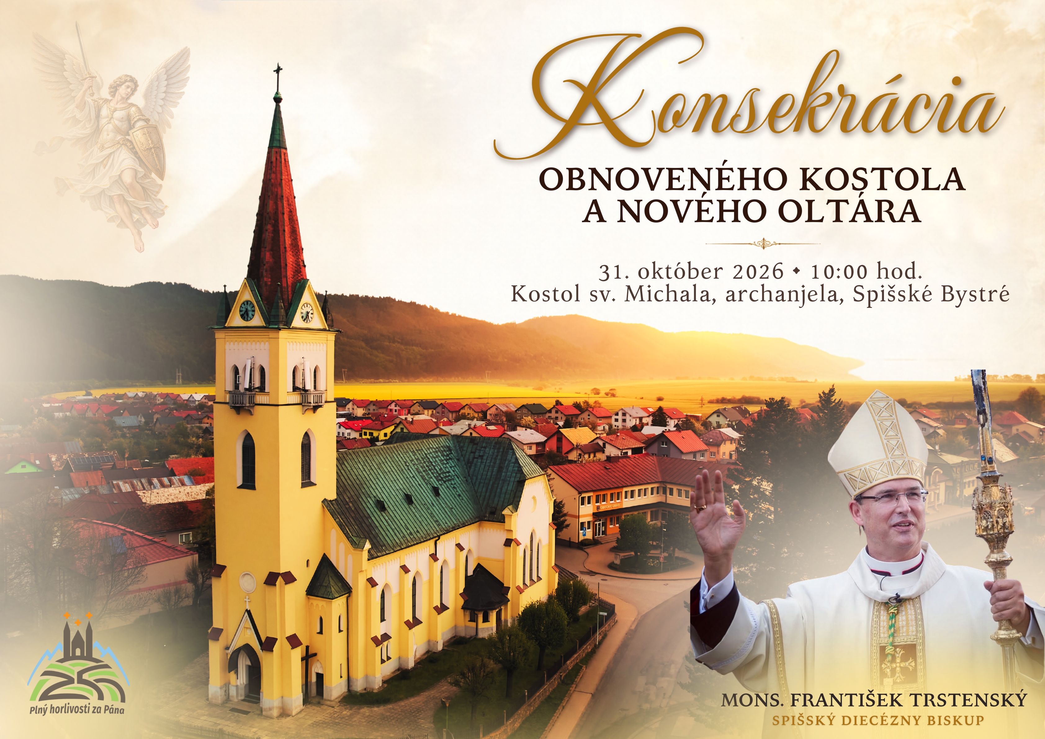 NAŠU FARNOSŤ ČAKÁ SLÁVNOSTNÁ KONSEKRÁCIA OBNOVENÉHO KOSTOLA A NOVÉHO OLTÁRA